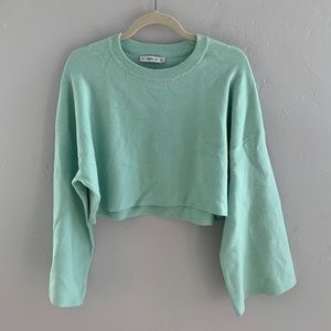 zara mint sweater